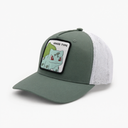 Gorra Pokémon Bulbasaur Adulto Verde y Blanca Tipo Trucker Ajustable