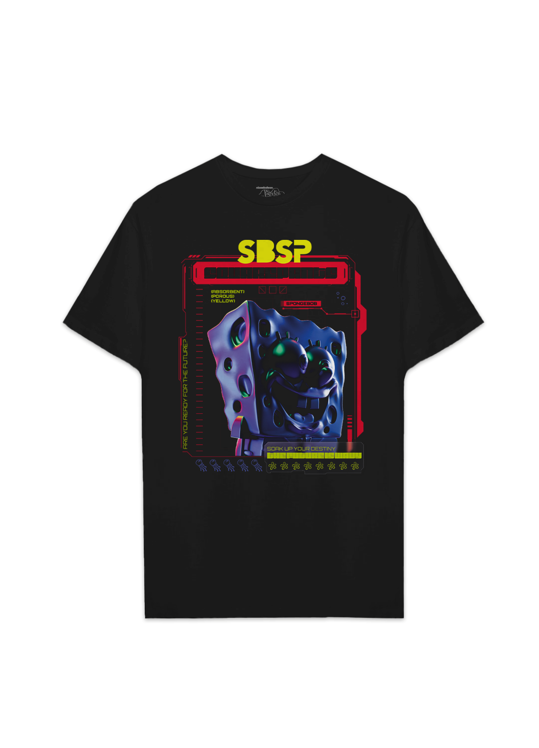 Playera Bob Esponja Hombre Mujer Negro SBSP - Fan Army