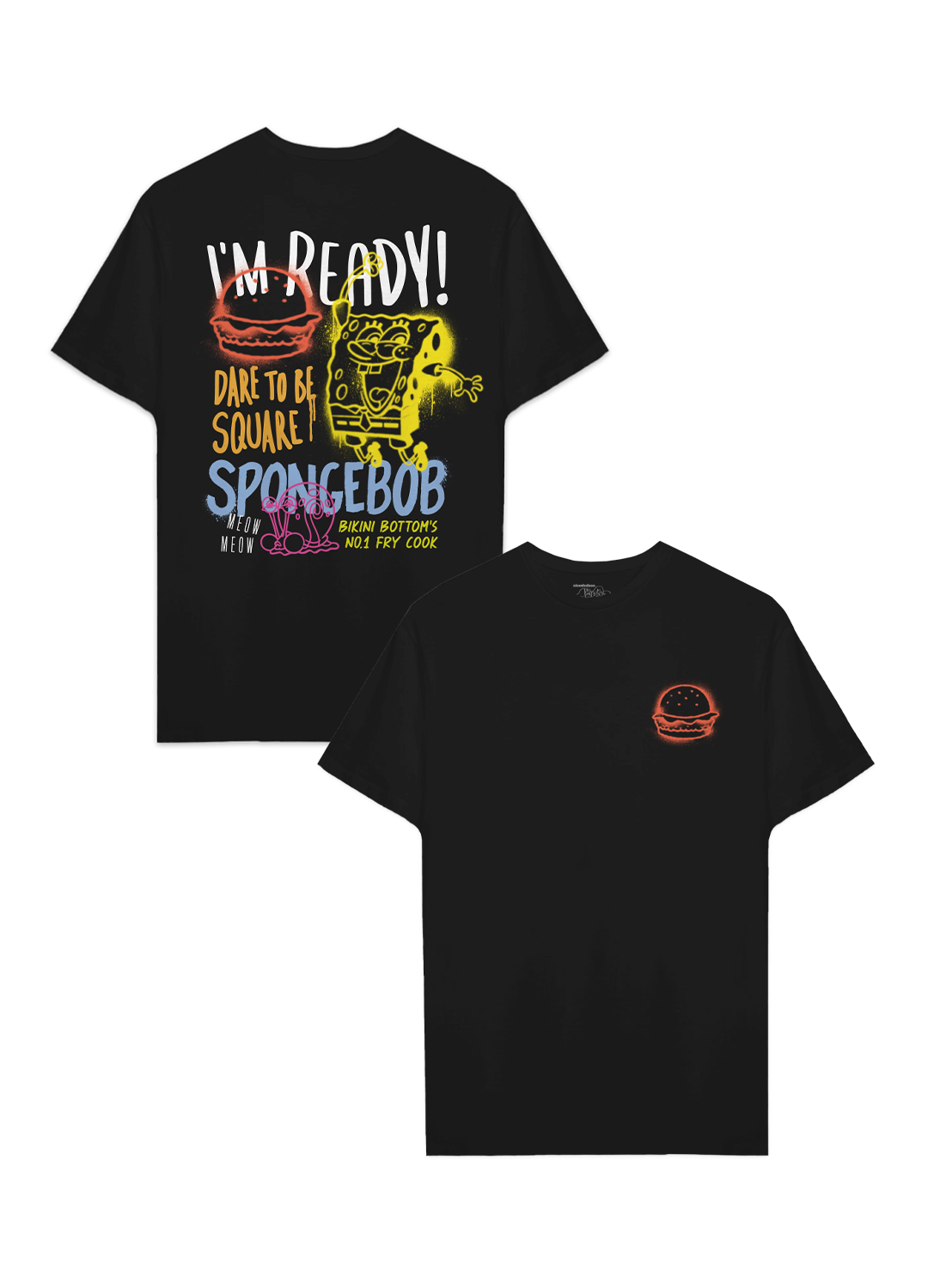 Playera Bob Esponja Hombre Mujer Negro I´m Ready - Fan Army