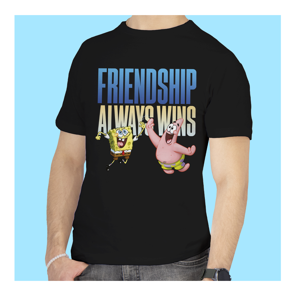 Playera Bob Esponja Hombre Mujer Blanco Friendship - Fan Army