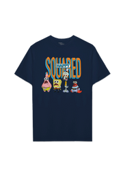Playera Bob Esponja Hombre Mujer Azul Marino Squared - Fan Army