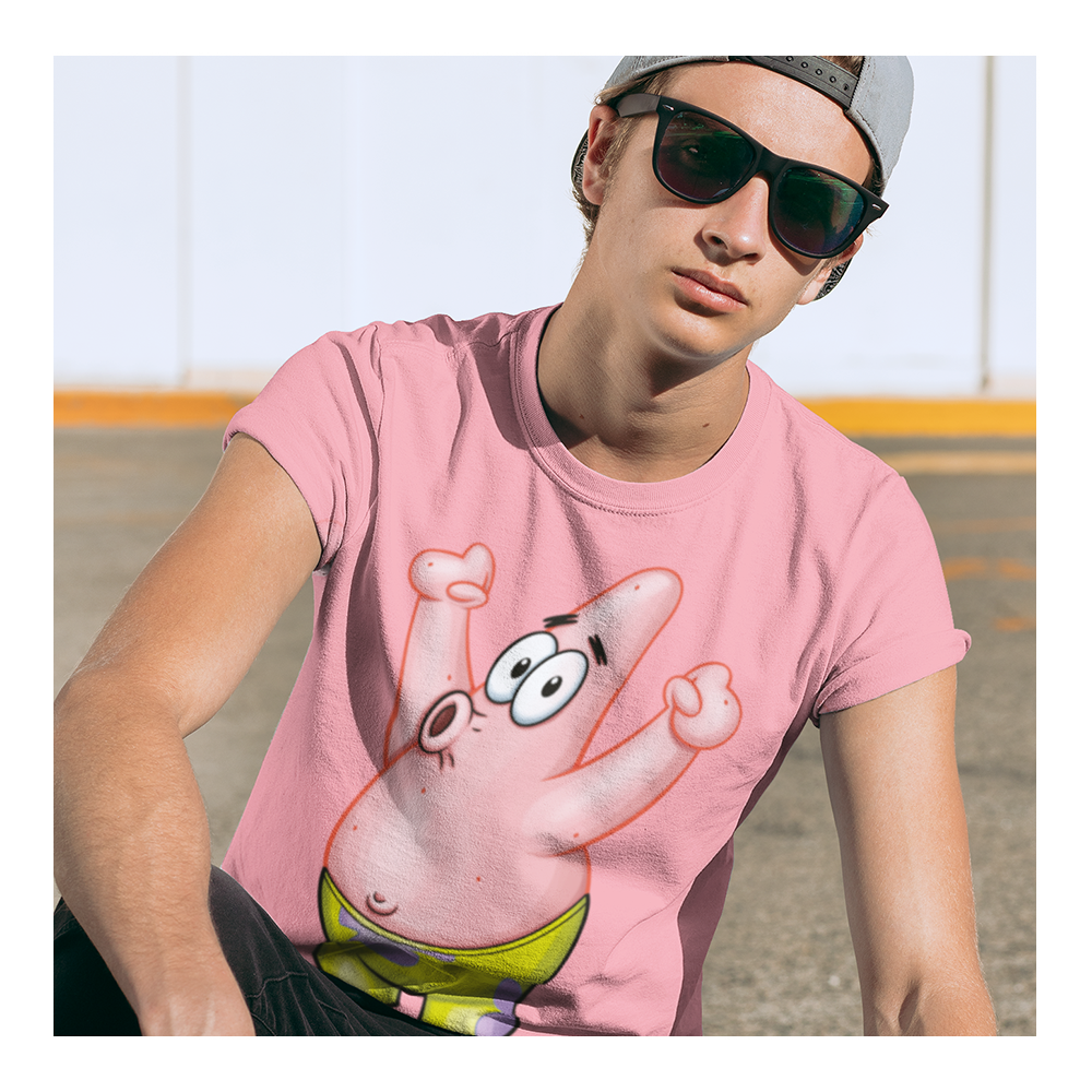 Playera Bob Espoja Hombre Mujer Rosa Patricio - Fan Army