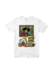 Playera Bob Esponja Hombre Mujer Blanca Patch Paint - Fan Army