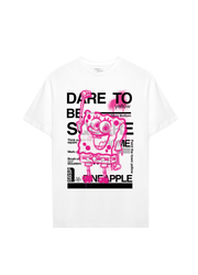 Playera Bob Esponja Hombre Mujer Blanco Dare To - Fan Army