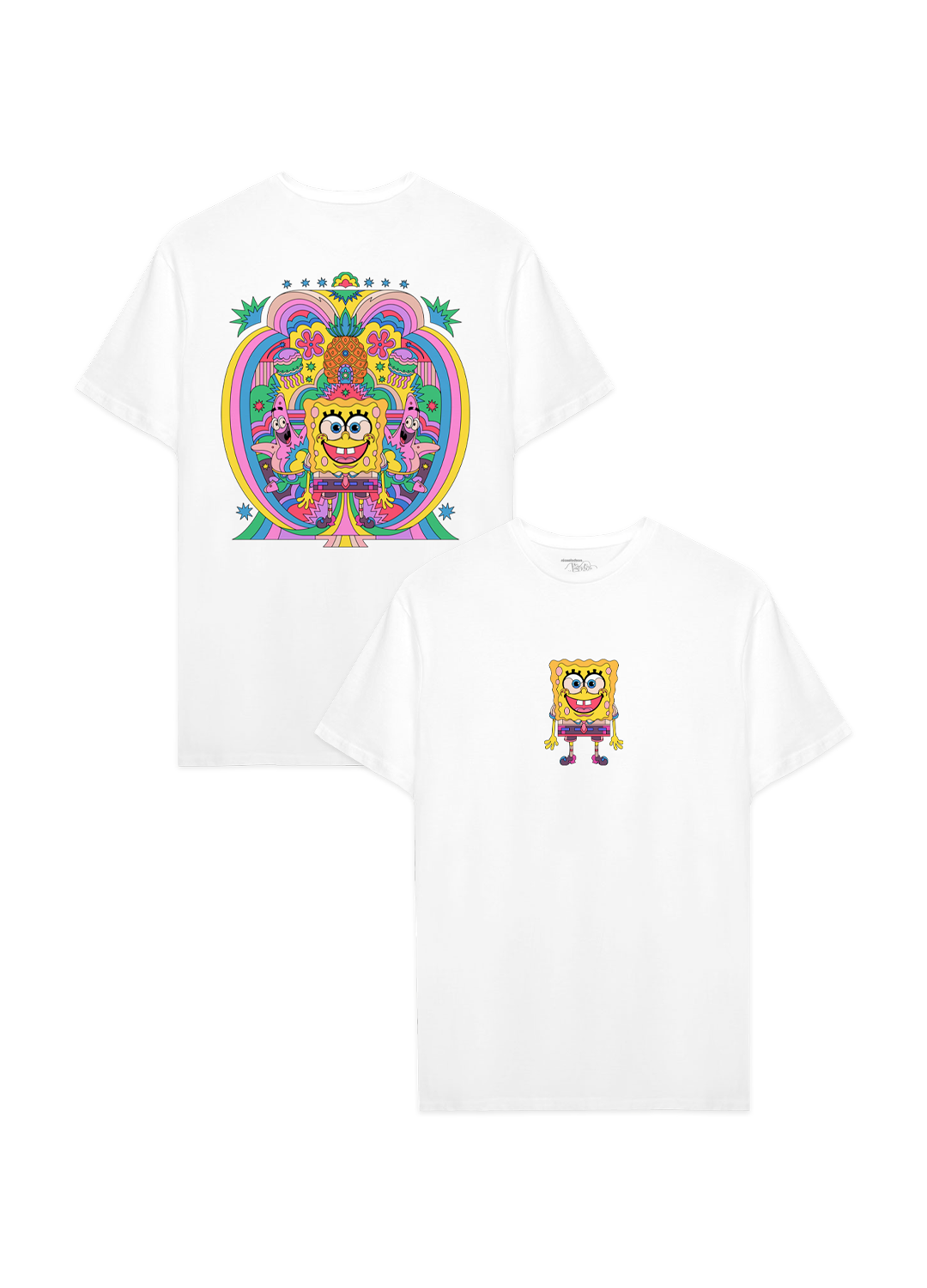 Playera Bob Esponja Hombre Mujer Blanco by Raul Urias - Fan Army