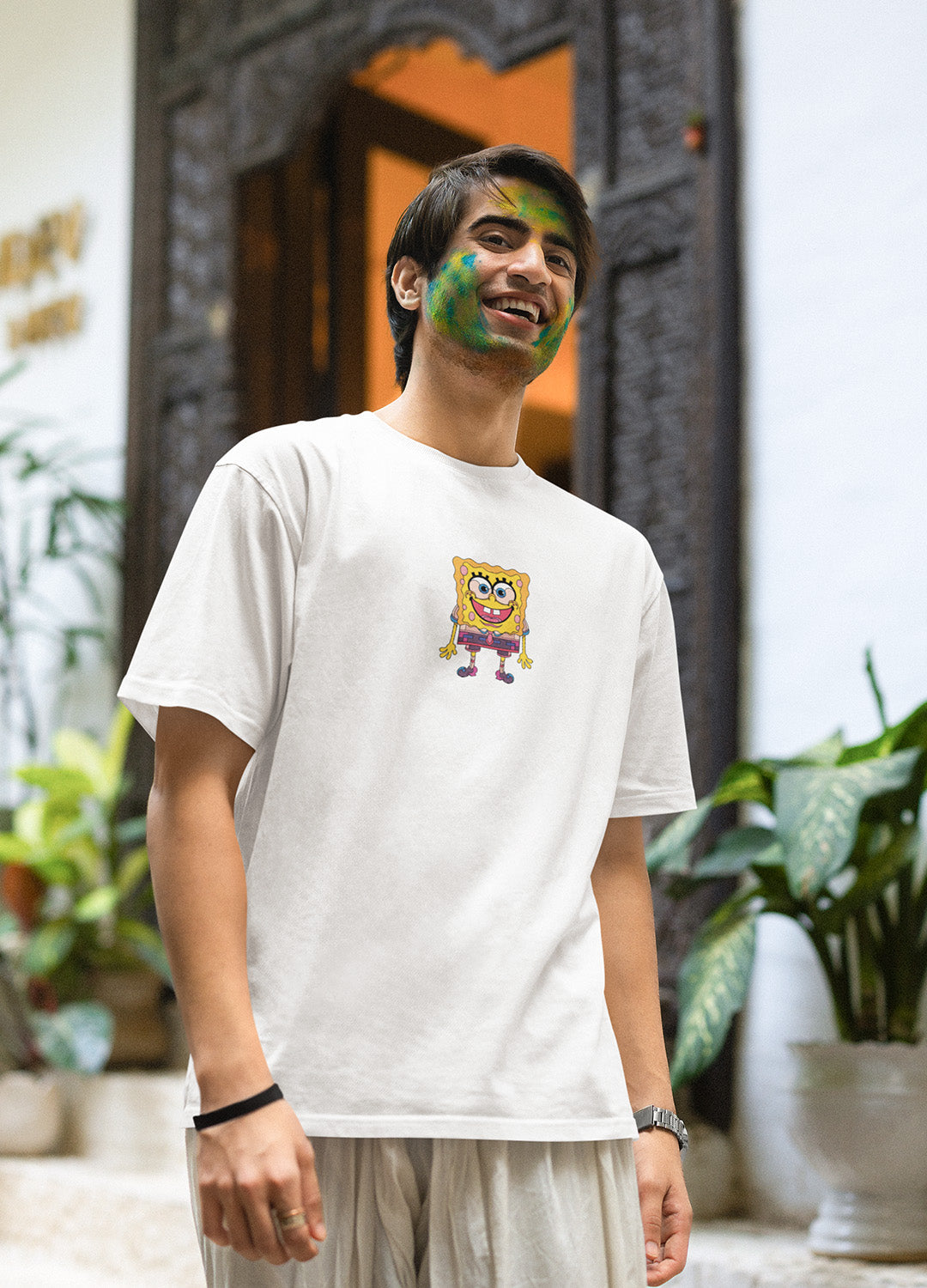 Playera Bob Esponja Hombre Mujer Blanco by Raul Urias - Fan Army