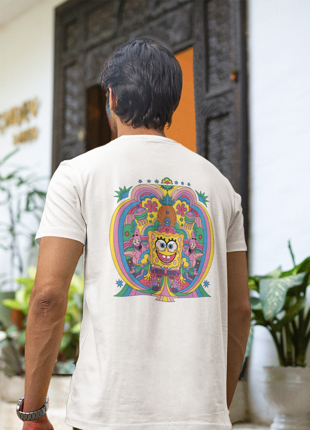 Playera Bob Esponja Hombre Mujer Blanco by Raul Urias - Fan Army