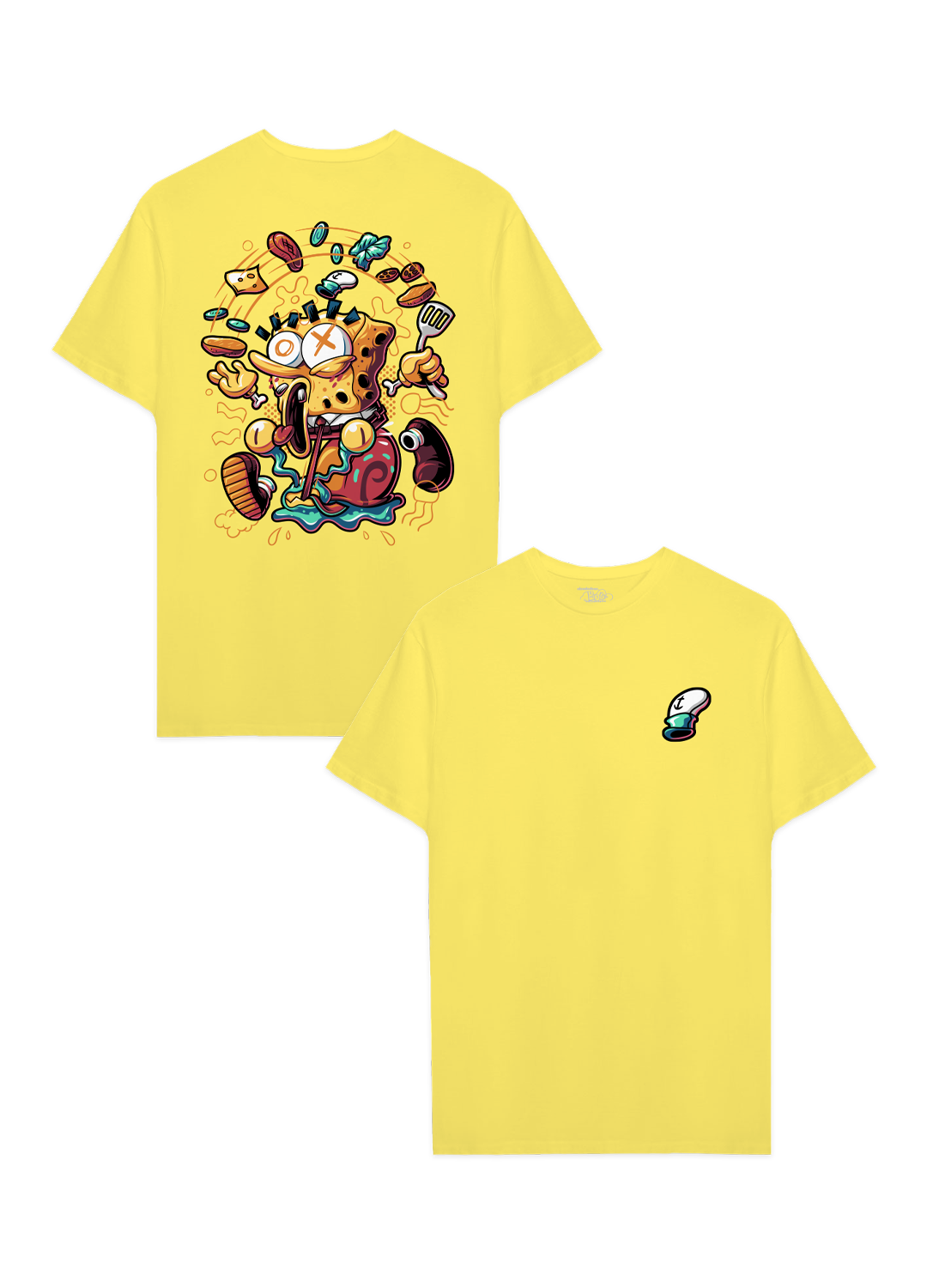 Playera Bob Esponja Hombre Mujer Amarillo Krustypants Burger - Fan Army