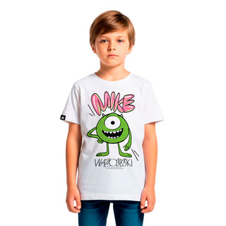 Playera Niño Pixar Core Niño Niña Blanco Disney Pixar Original Mike Monsters Inc. - Fan Army
