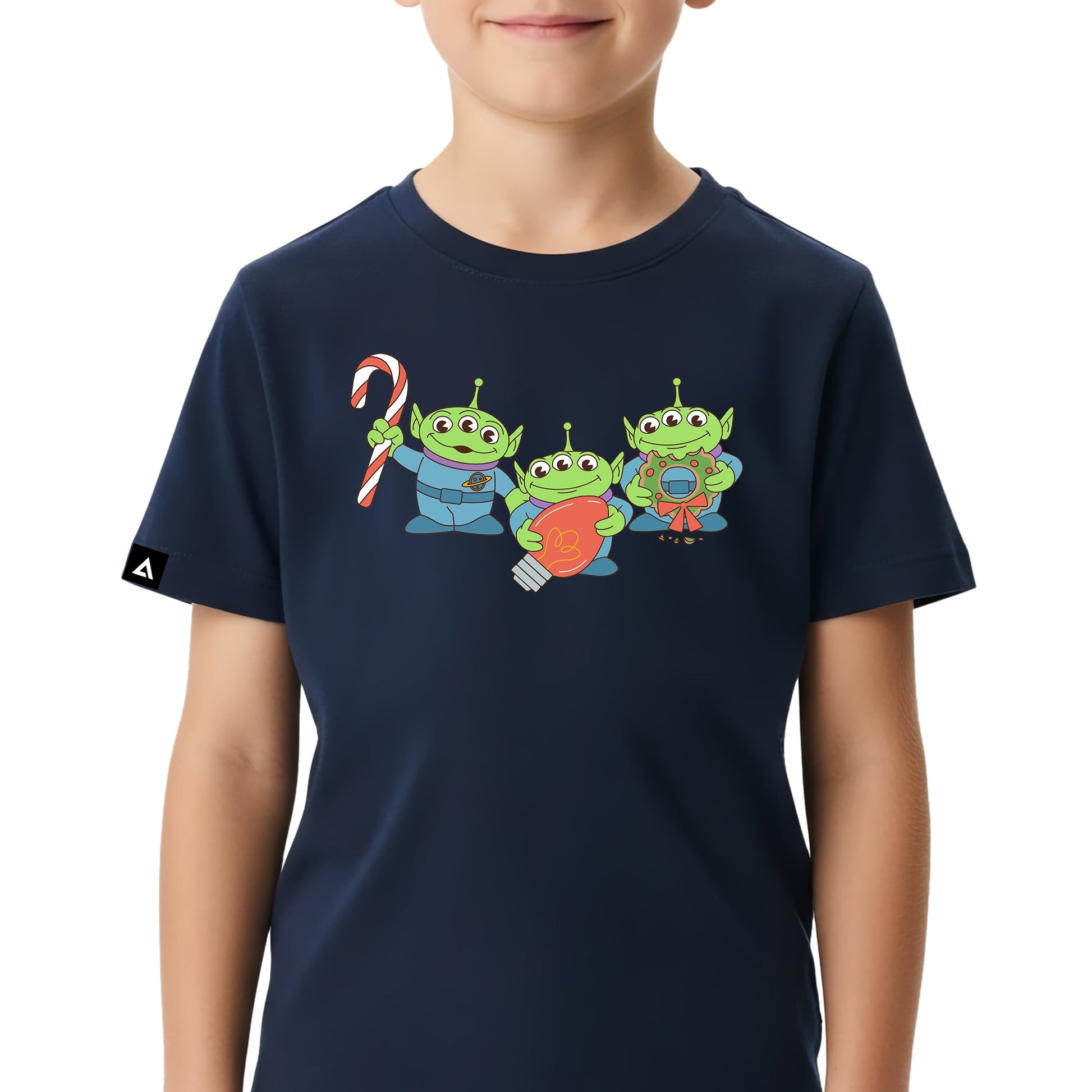 Playera Niño Pixar Core Navidad Niño Niña Azul Marino Disney Pixar Original Marcianitos Toy Story - Fan Army