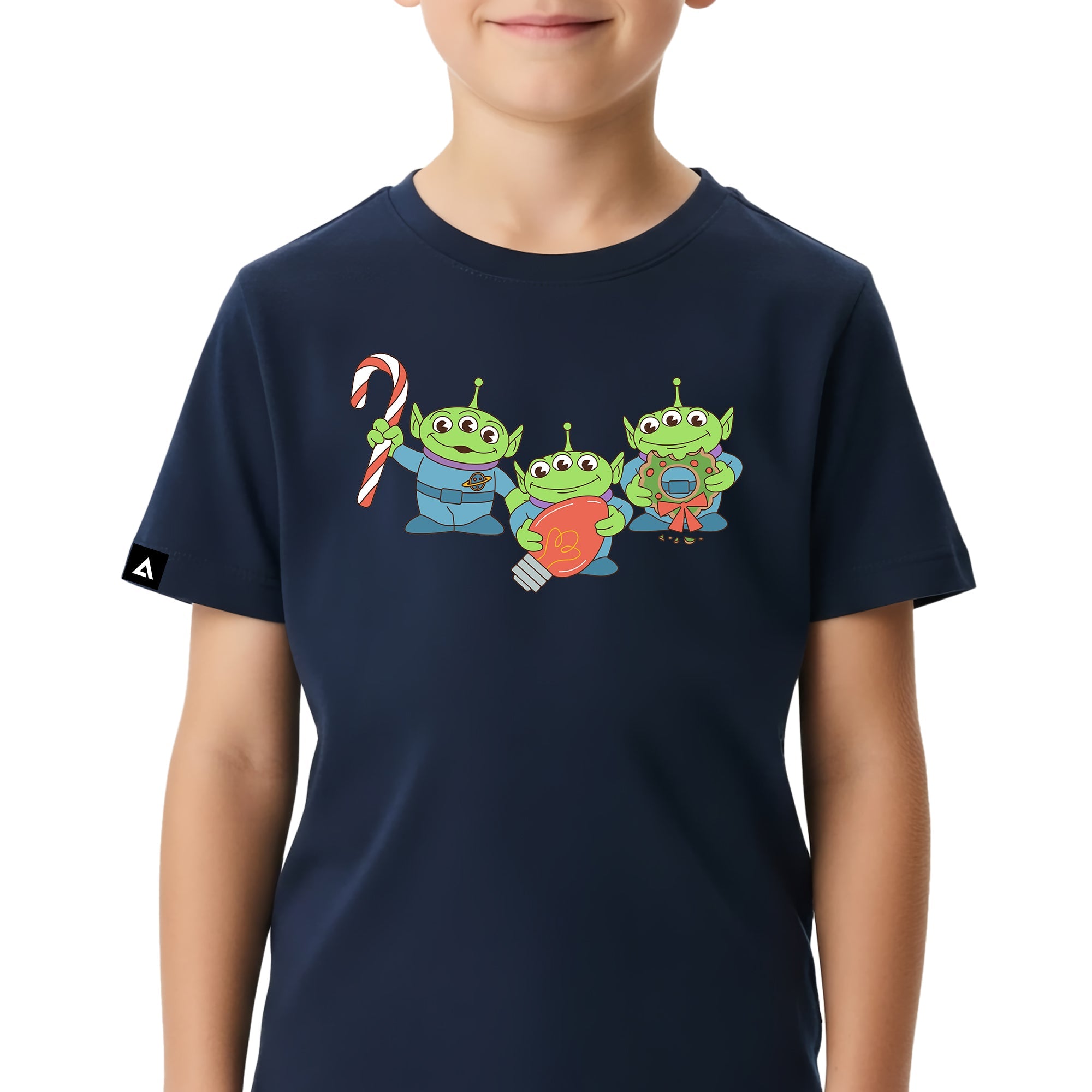 Playera Niño Pixar Core Navidad Niño Niña Azul Marino Disney Pixar Original Marcianitos Toy Story - Fan Army