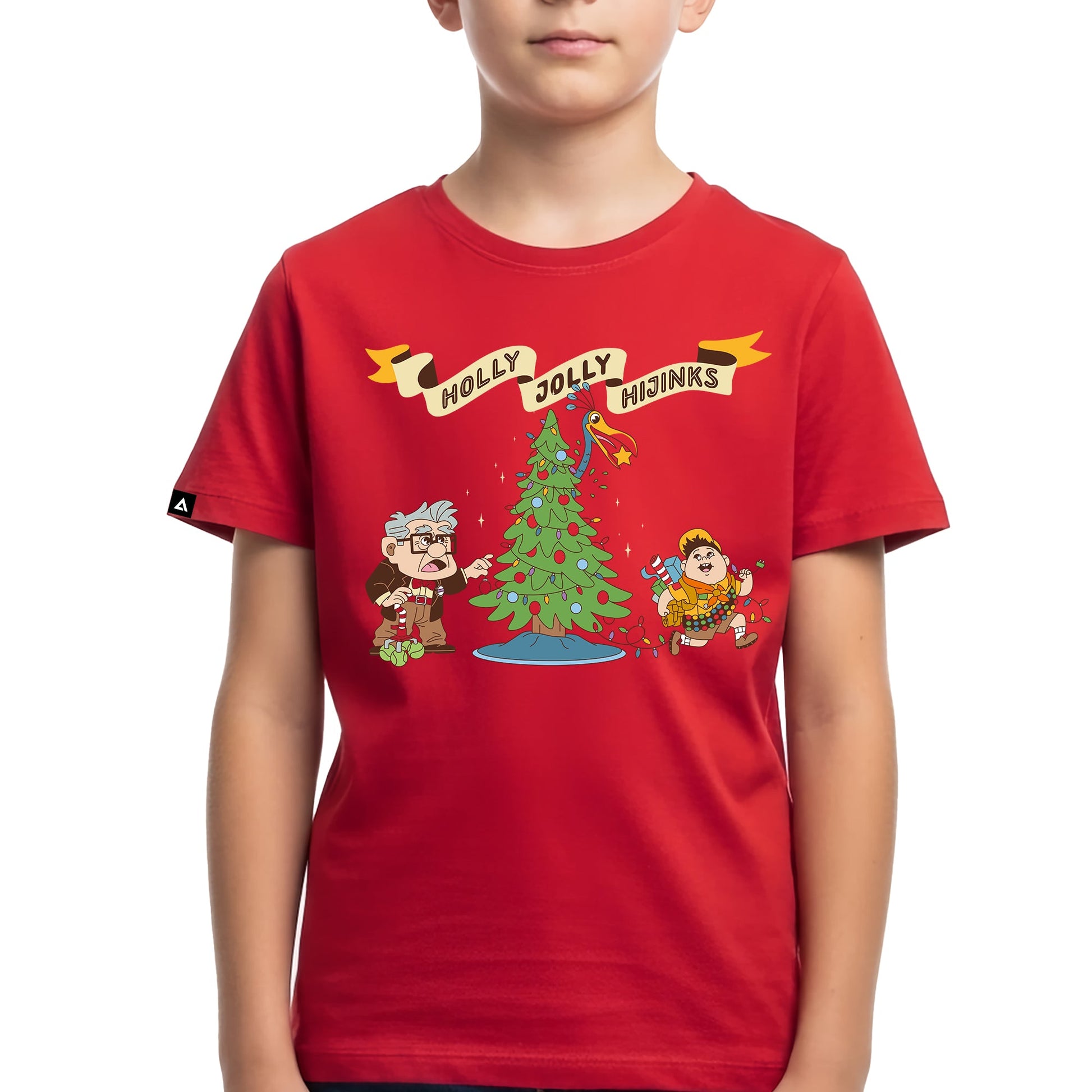 Playera Niño Pixar Core Navidad Niño Niña Rojo Disney Pixar Original UP Holly Jolly Hijinks - Fan Army