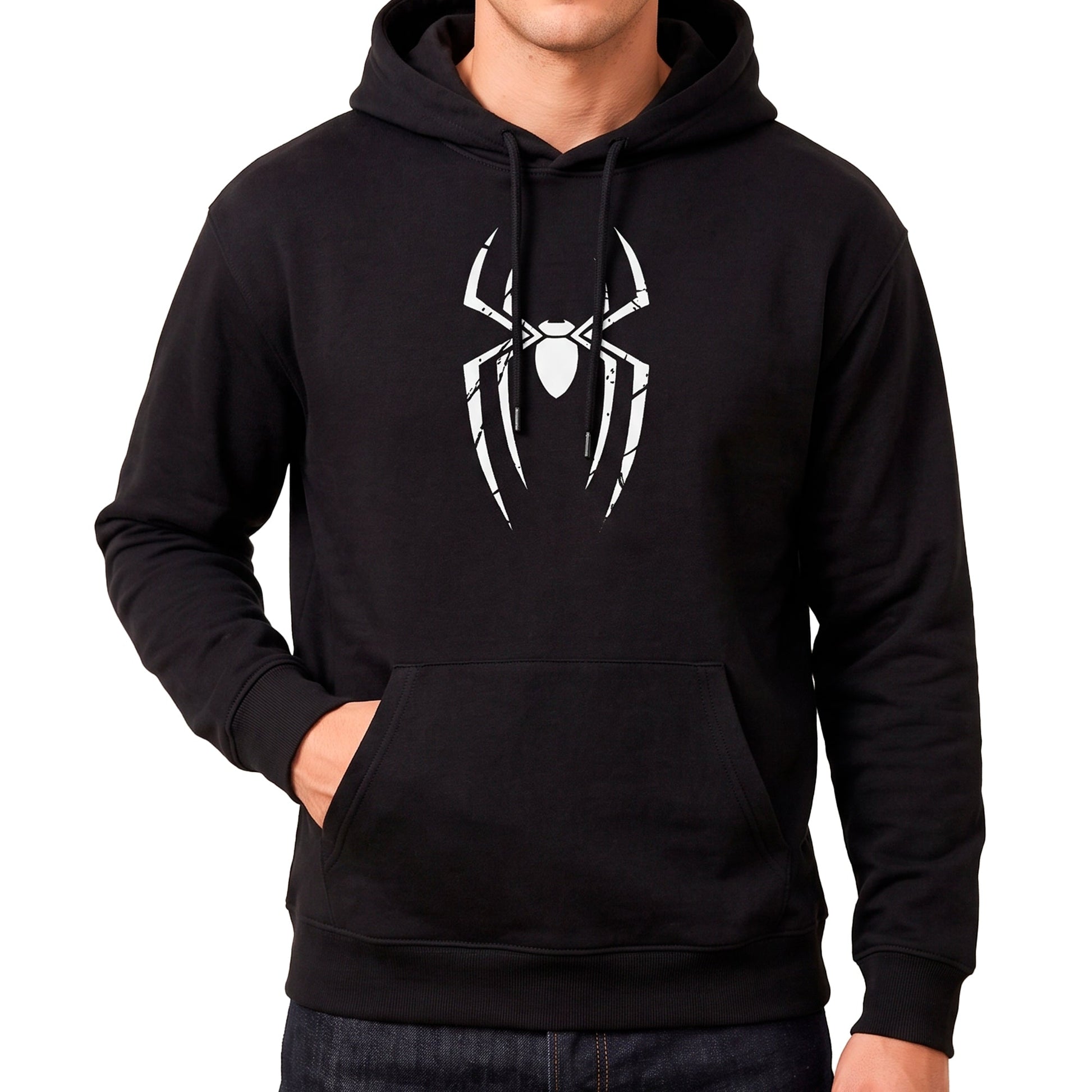 Hoodie Spider-Man Hombre Mujer Negro Disney MARVEL Original Logo - Fan Army