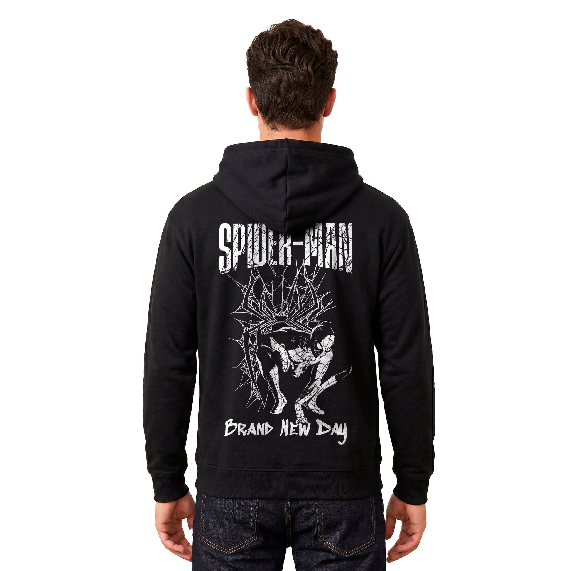 Hoodie Spider-Man Hombre Mujer Negro Disney MARVEL Original Logo - Fan Army