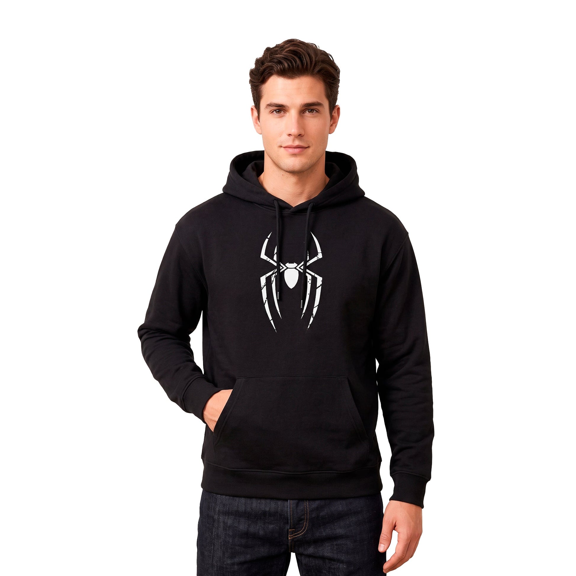 Hoodie Spider-Man Hombre Mujer Negro Disney MARVEL Original Logo - Fan Army