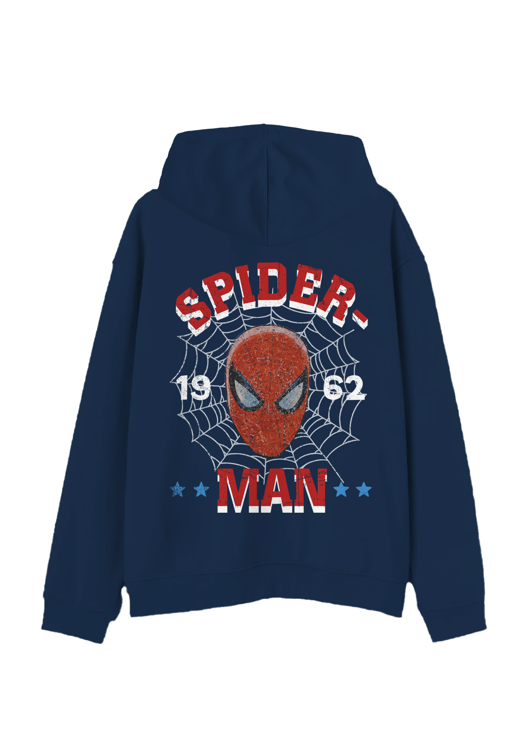 Hoodie Spider-Man Hombre Mujer Azul Marino Disney MARVEL Original 1962