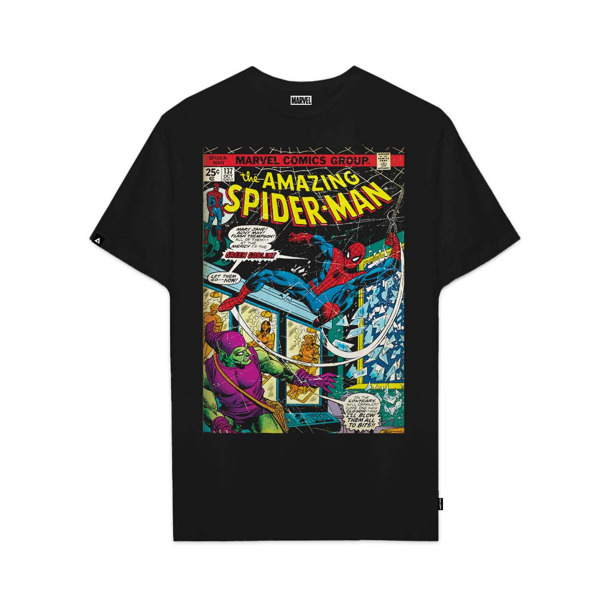 Playera Spider-Man Hombre Mujer Negro Disney Original Amazing Spdier-Man - Fan Army