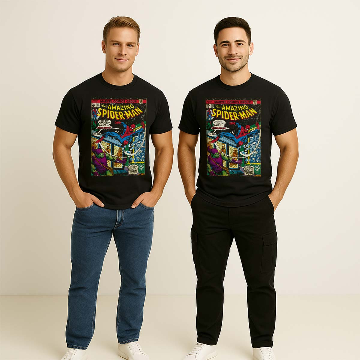 Playera Spider-Man Hombre Mujer Negro Disney Original Amazing Spdier-Man - Fan Army