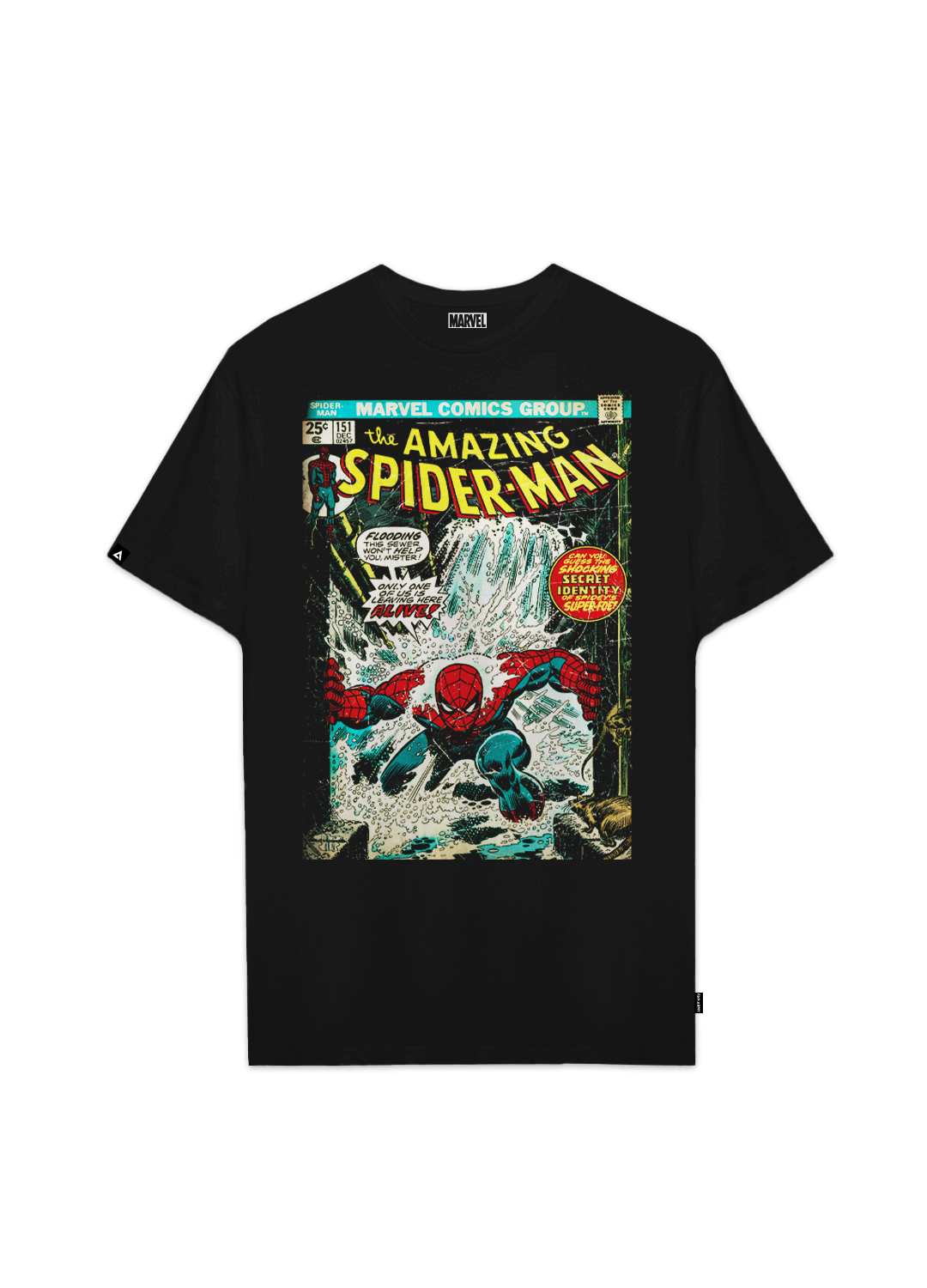 Playera Spider-Man Hombre Mujer Negro Disney MARVEL Original Comic