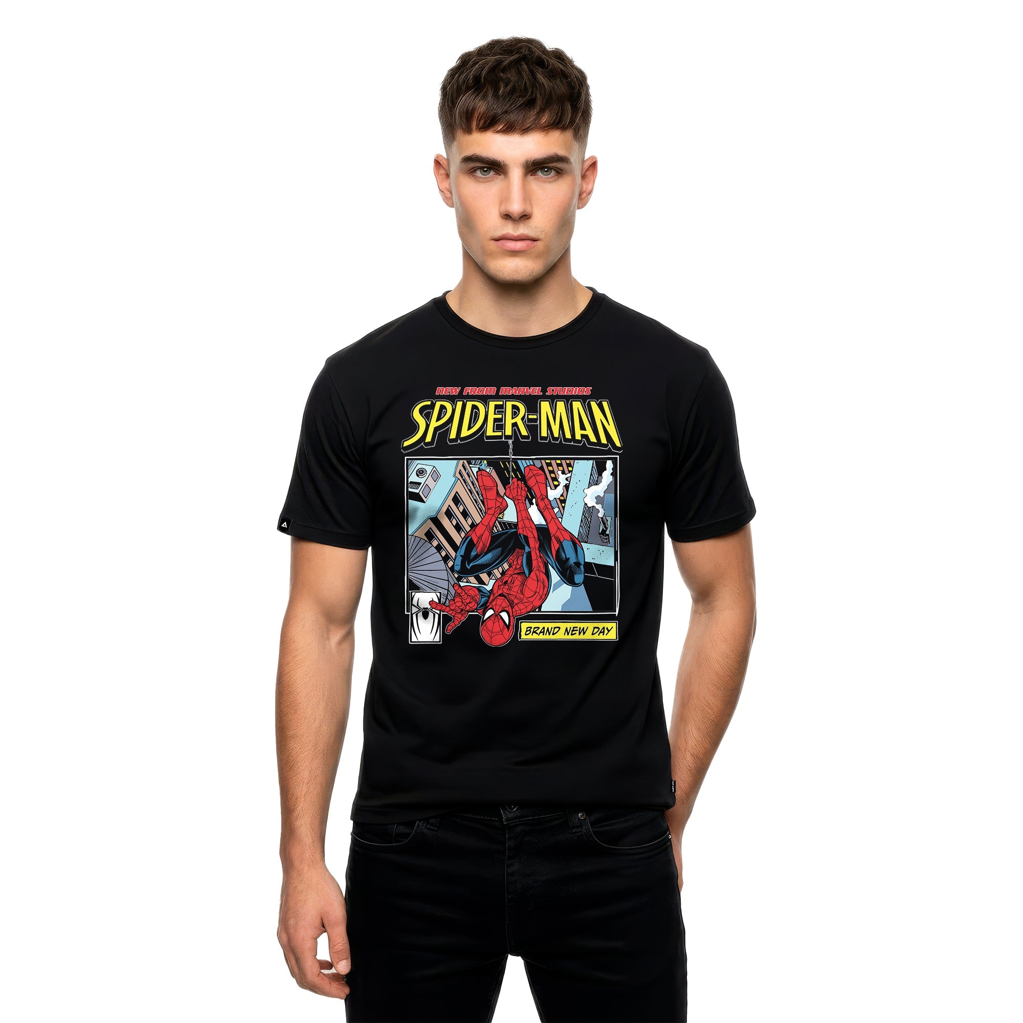 Playera Spider-Man Hombre Mujer Negro Disney MARVEL Original New From Marvel Studios - Fan Army
