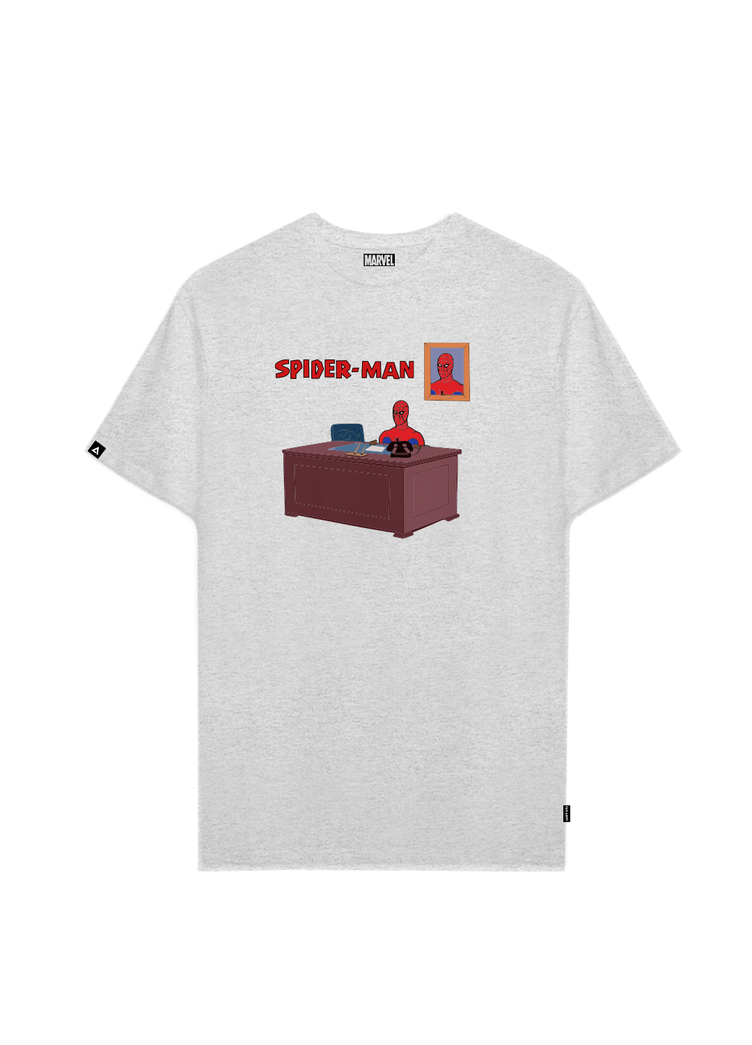 Playera Spider-Man Hombre Mujer Gris Disney MARVEL Original Office
