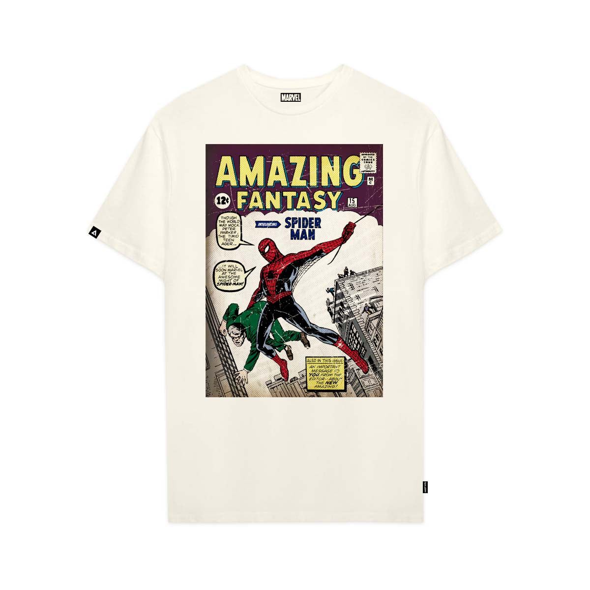 Playera Spider-Man Hombre Mujer Arena Disney Original Amazing Fantasy #15 - Fan Army