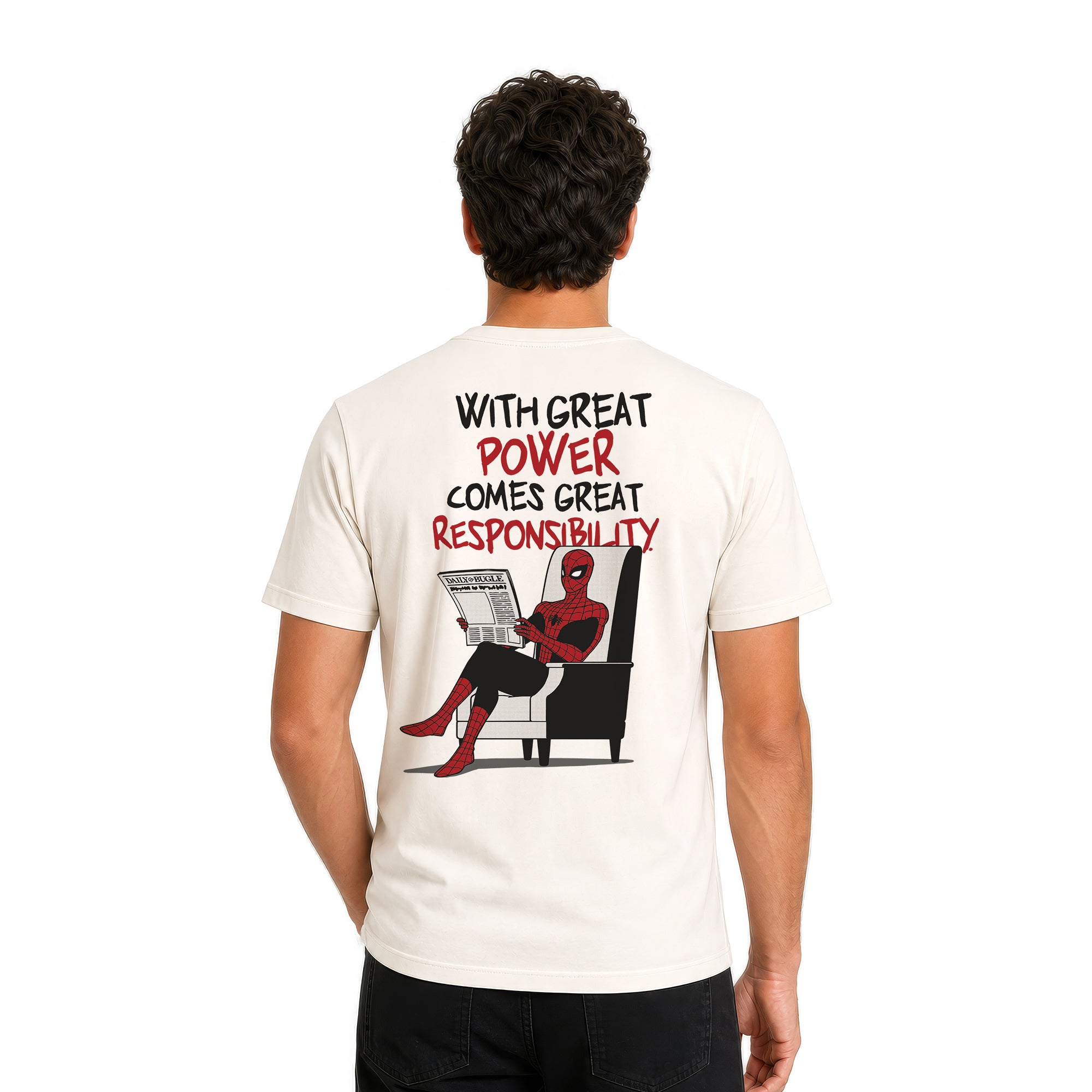 Playera Spider-Man Hombre Mujer Arena Disney MARVEL Original Great Power
