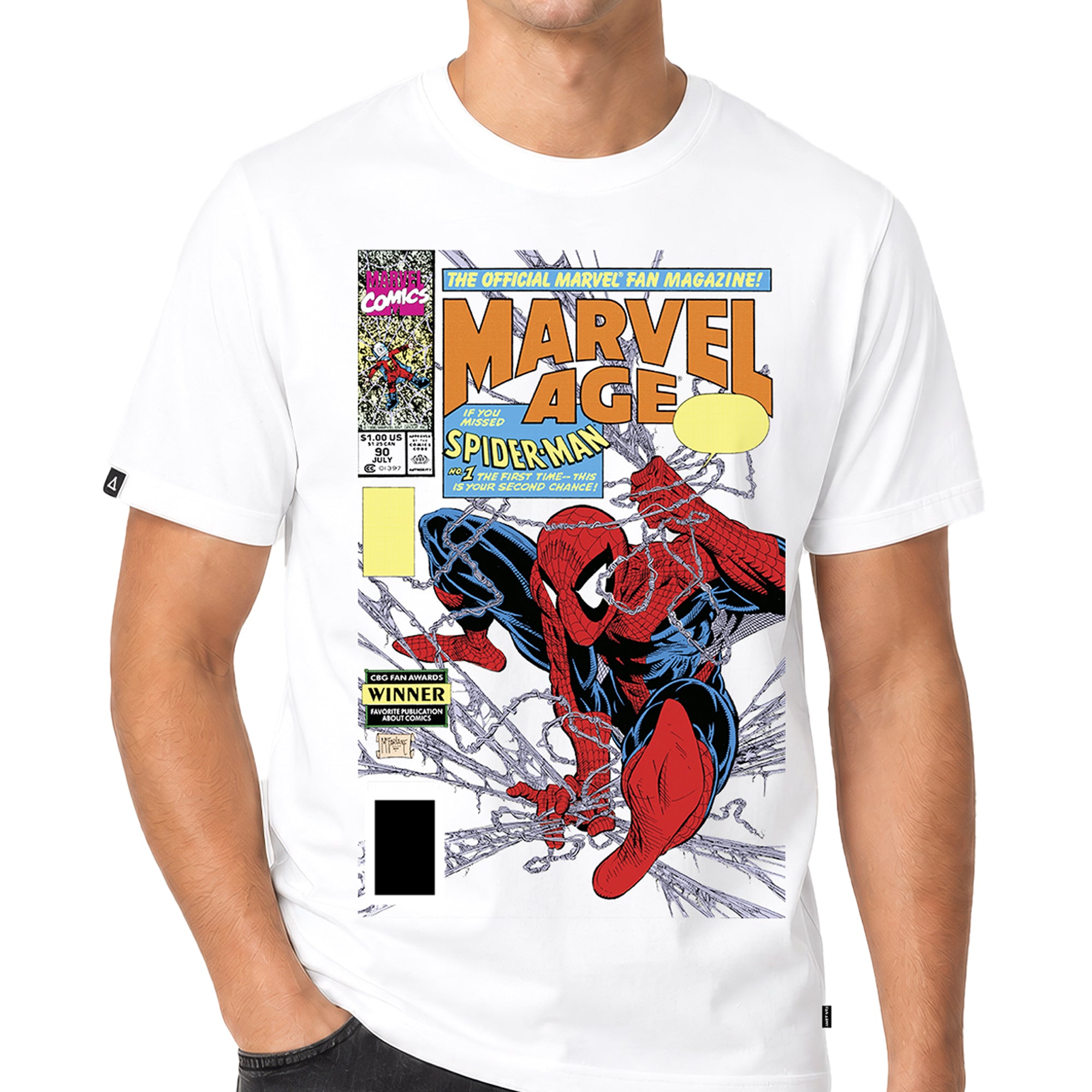 Playera Spider-Man Hombre Mujer Blanco Disney MARVEL Original Marvel Age