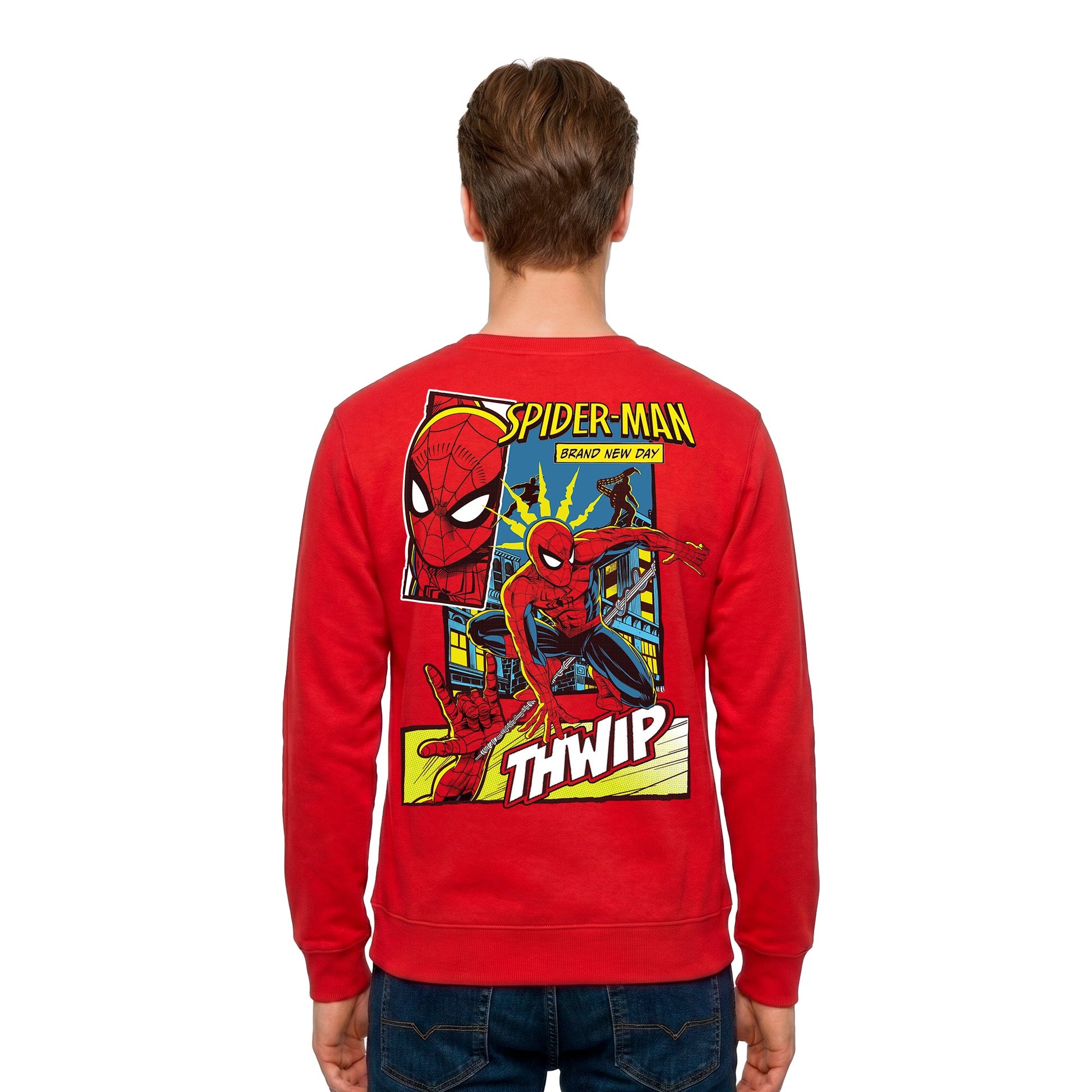 Sudadera Spider-Man Hombre Mujer Rojo Disney MARVEL Original Thwip - Fan Army