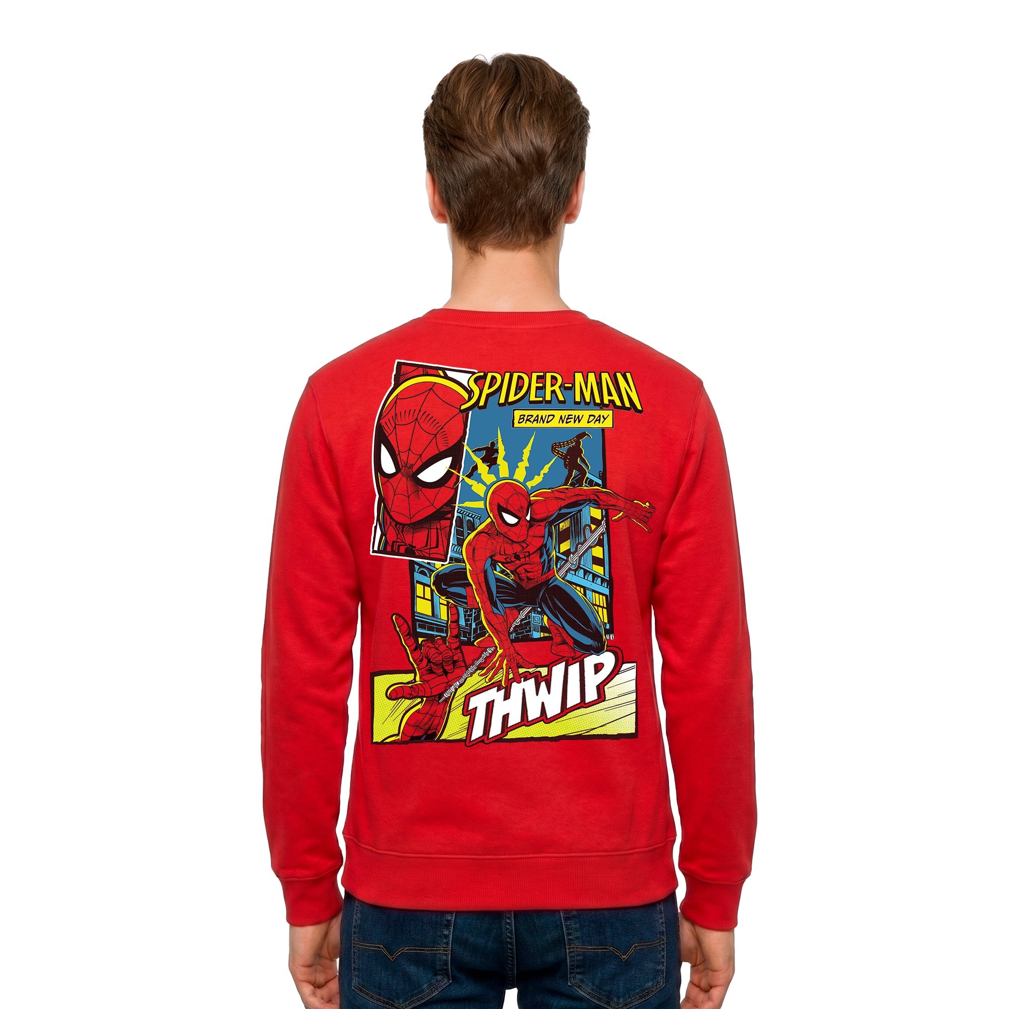 Sudadera Spider-Man Hombre Mujer Rojo Disney MARVEL Original Thwip - Fan Army