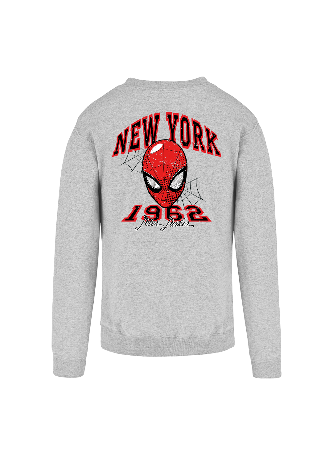 Sudadera Spider-Man Hombre Mujer Gris Disney MARVEL Original Peter Parker