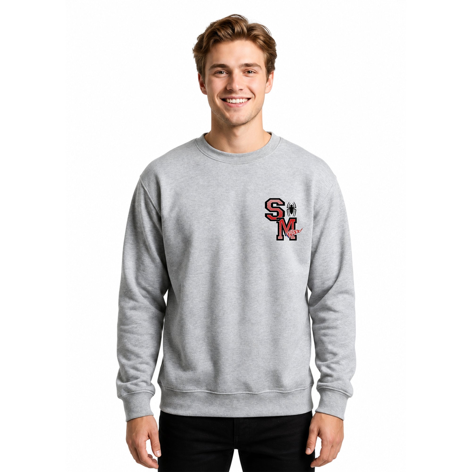 Sudadera Spider-Man Hombre Mujer Gris Disney MARVEL Original Peter Parker