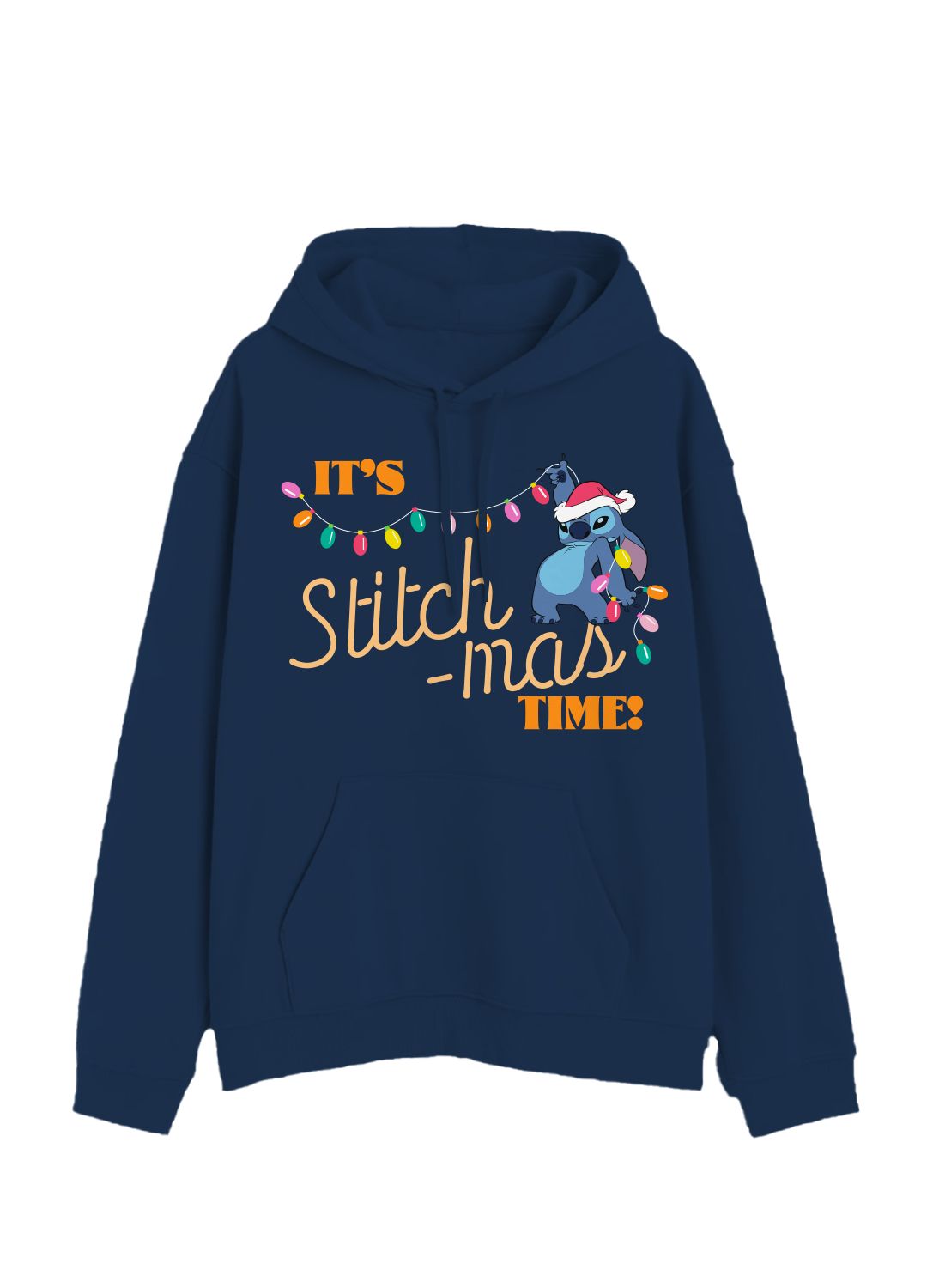 Hoodie Stitch Navidad Hombre Mujer Azul Marino Disney Original Stitch-mas - Fan Army