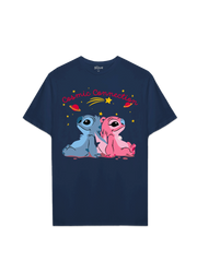 Playera Stitch Hombre Mujer Azul Marino Disney Original Cosmic Connection