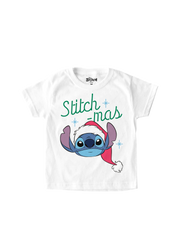 Playera Niño Stitch Navidad Niño Niña Blanco Disney Original Stitch-mas - Fan Army