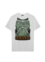 Playera Star Wars Hombre Mujer Gris Disney Original Torso Boba Fett - Fan Army