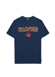 Playera Star Wars Hombre Mujer Azul Marino Disney Original Chewbacca Sketch - Fan Army