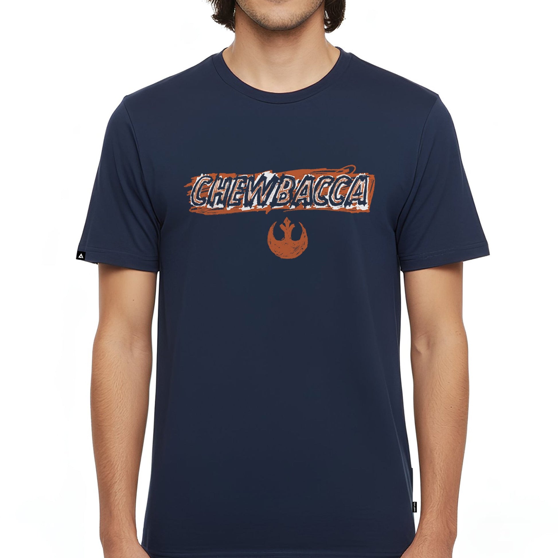 Playera Star Wars Hombre Mujer Azul Marino Disney Original Chewbacca Sketch - Fan Army