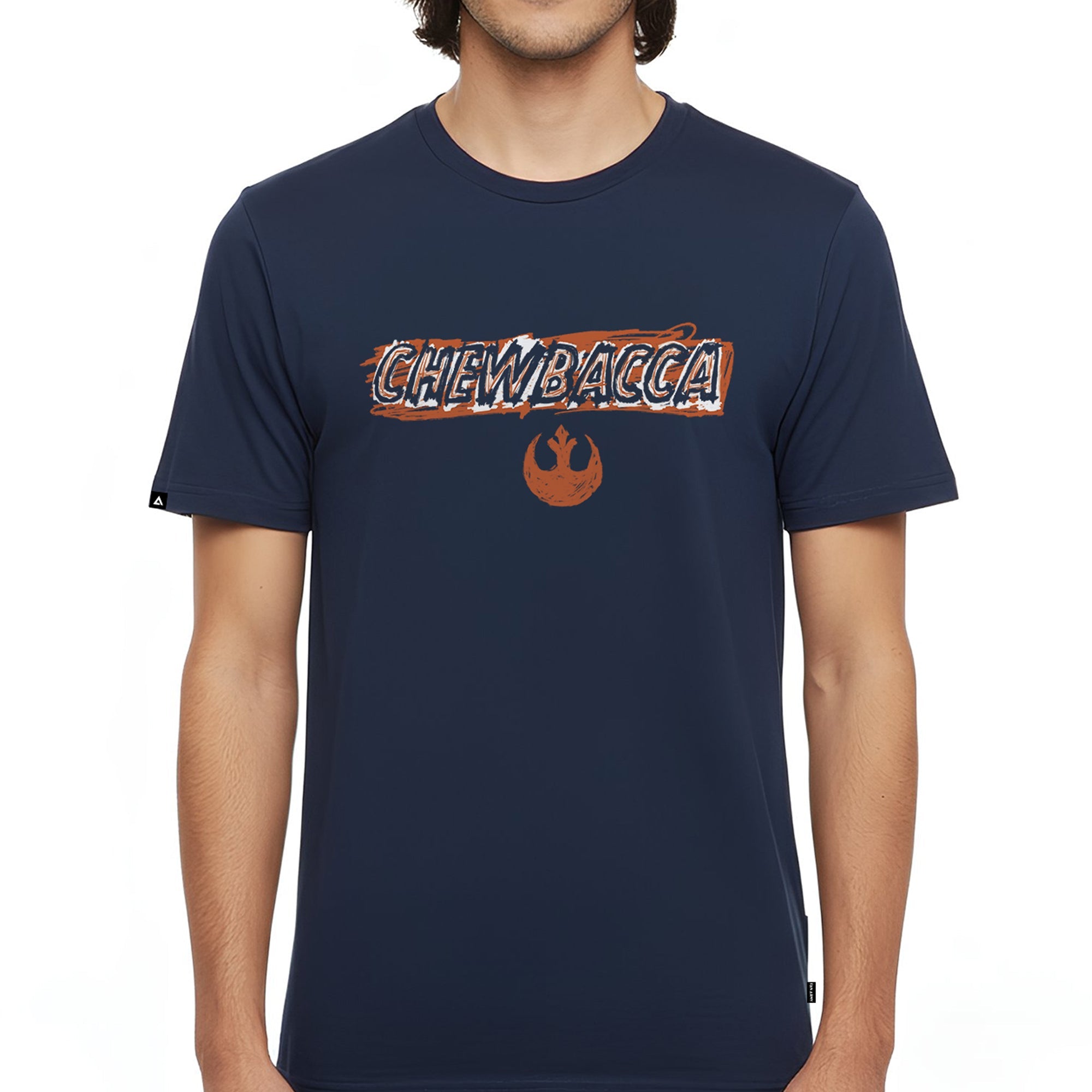 Playera Star Wars Hombre Mujer Azul Marino Disney Original Chewbacca Sketch - Fan Army