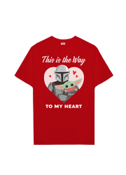 Playera Star Wars Hombre Mujer Rojo Disney Original This is the Way