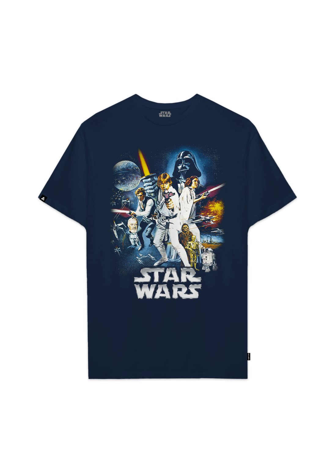 Playera Star Wars Hombre Mujer Azul Marino Disney Original Darth Vader y Luke