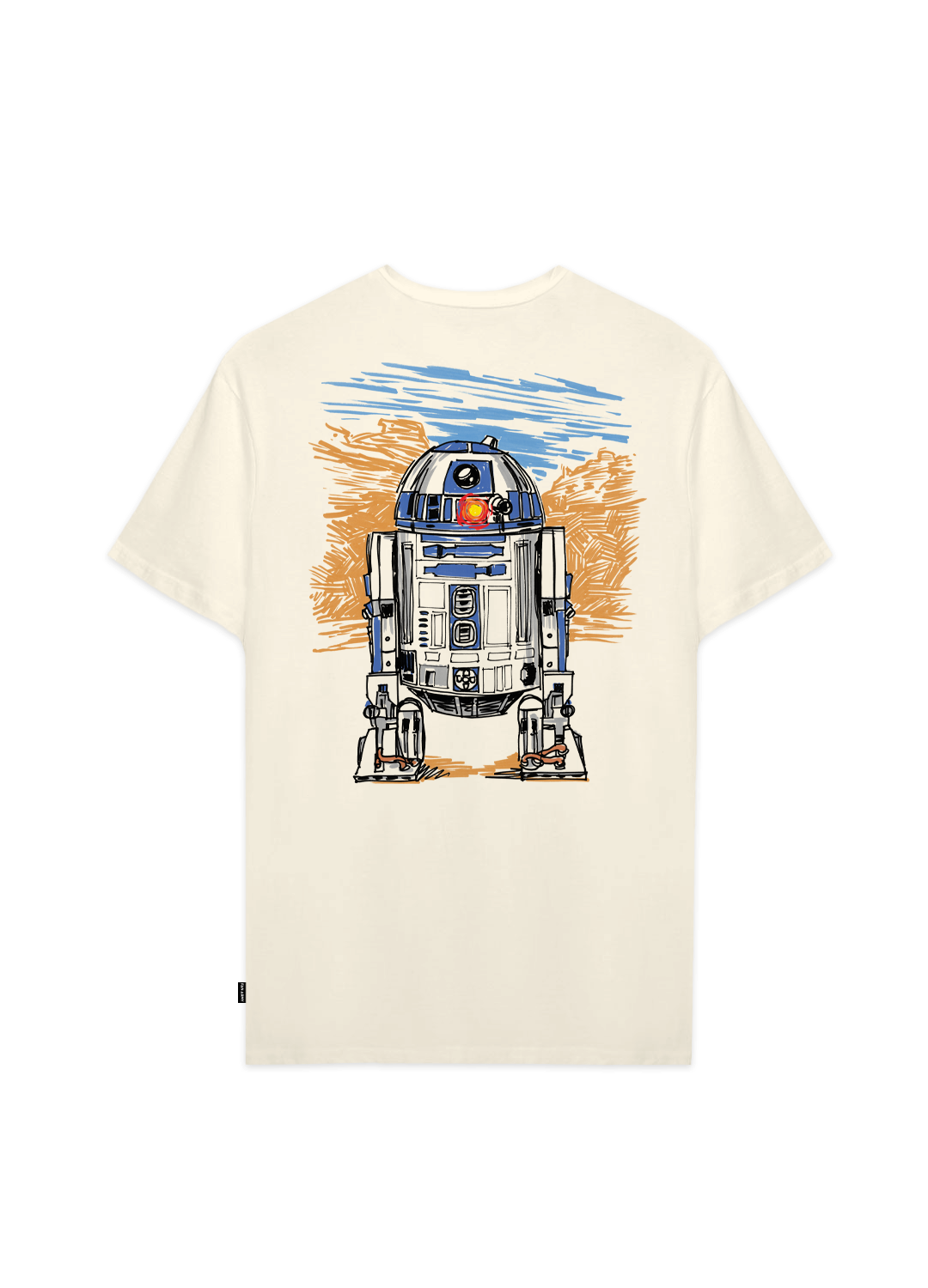 Playera Star Wars Hombre Mujer Arena Disney Original R2-D2 Sketch - Fan Army