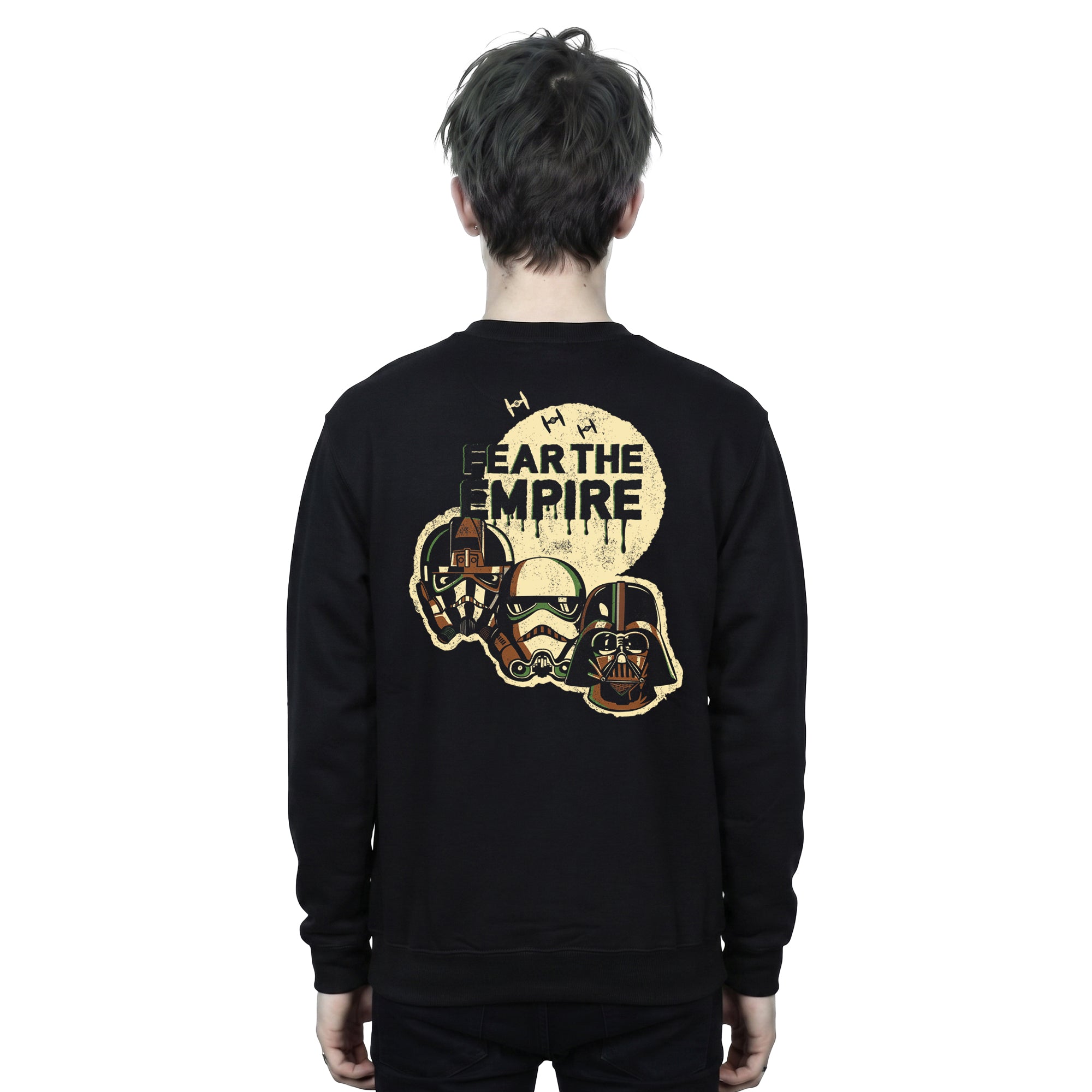 Sudadera Star Wars Hombre Mujer Blanco Disney Original Fear The Empire