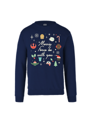 Sudadera Star Wars Hombre Mujer Azul Marino Disney Original Merry Force - Fan Army