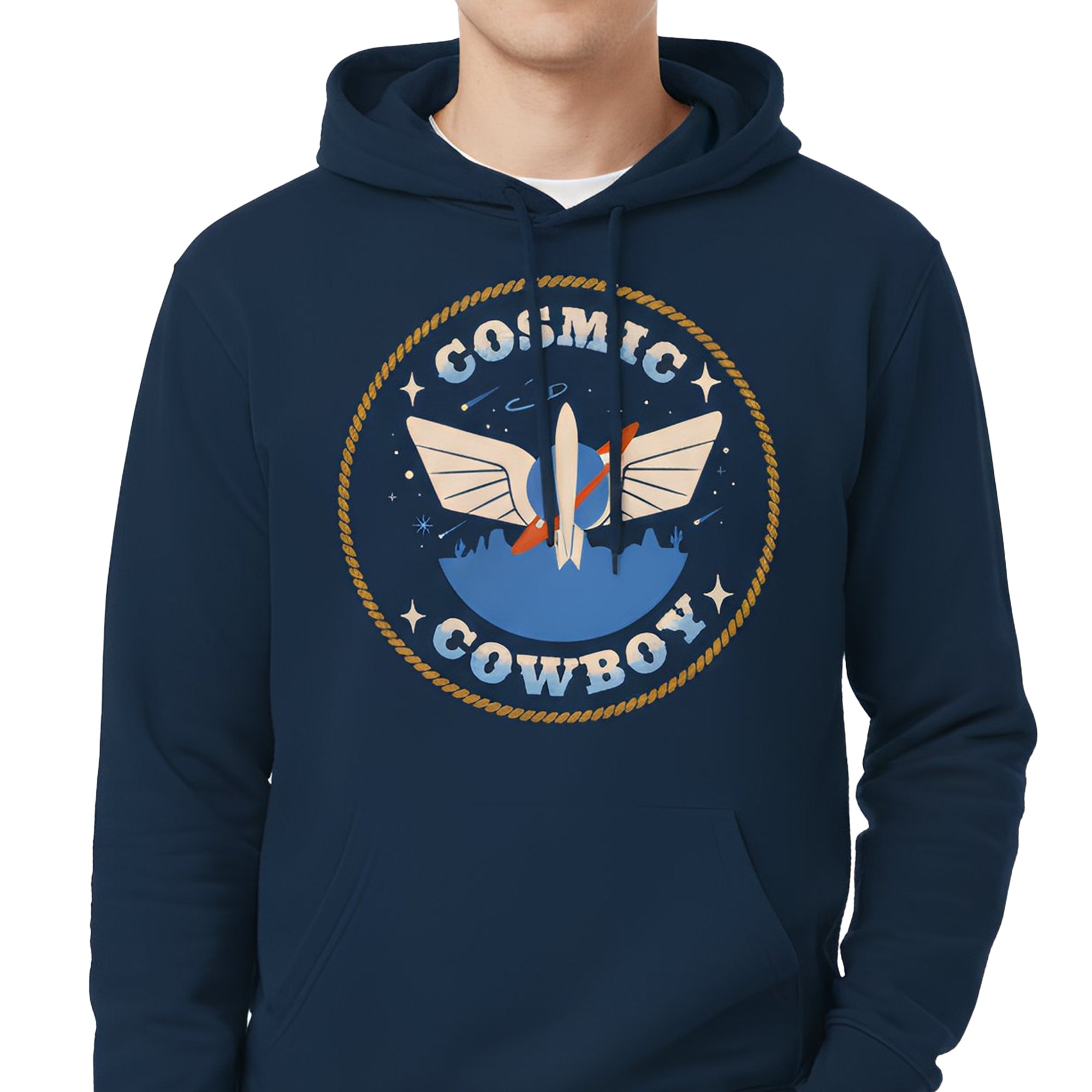 Hoodie Toy Story Hombre Mujer Azul Marino Disney Pixar Original Cosmic Cowboy - Fan Army