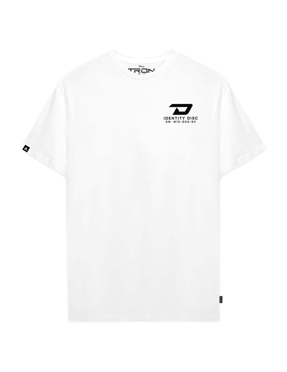 Playera TRON Hombre Mujer Blanco Disney Original Identity Disc - Fan Army