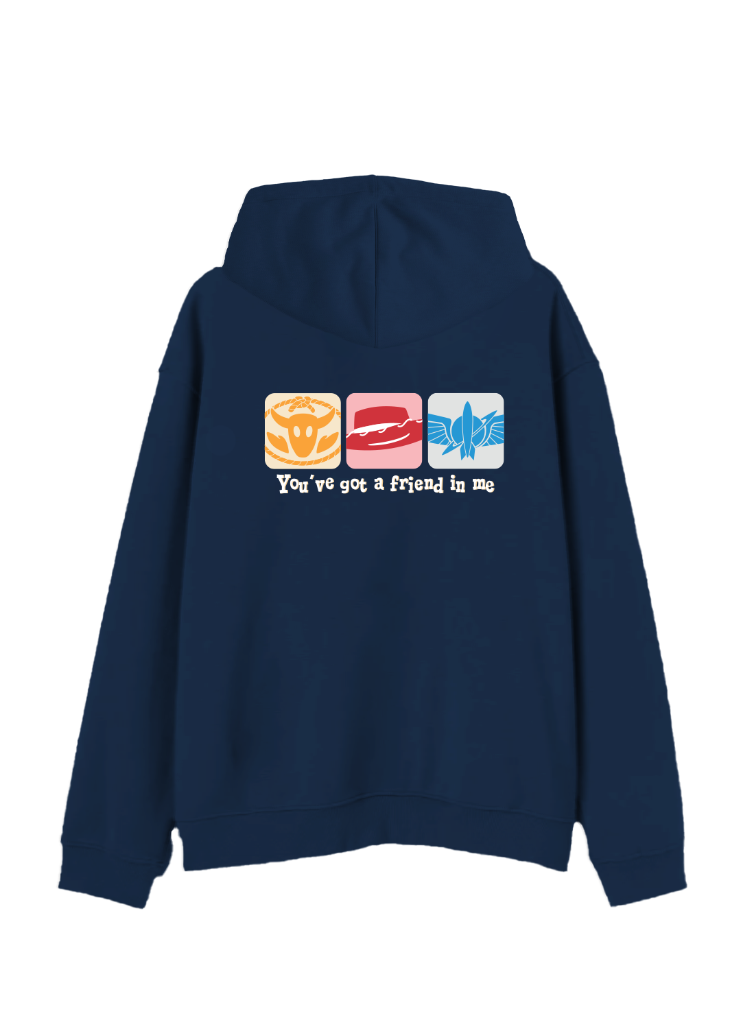 Hoodie Toy Story Hombre Mujer Azul Marino Disney Pixar Original You´ve got a friend - Fan Army
