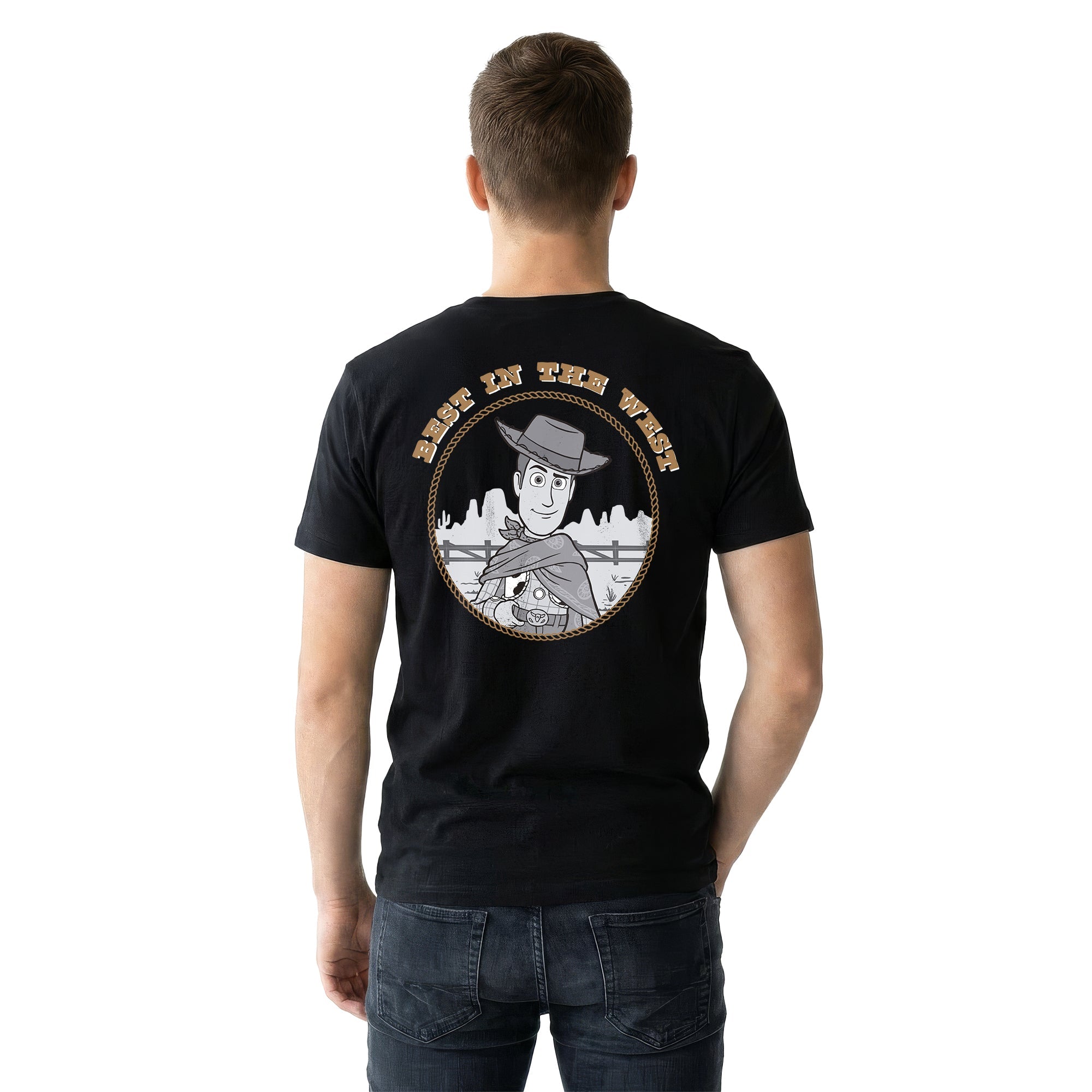 Playera Toy Story Hombre Mujer Negro Disney Pixar Original Best in the West - Fan Army