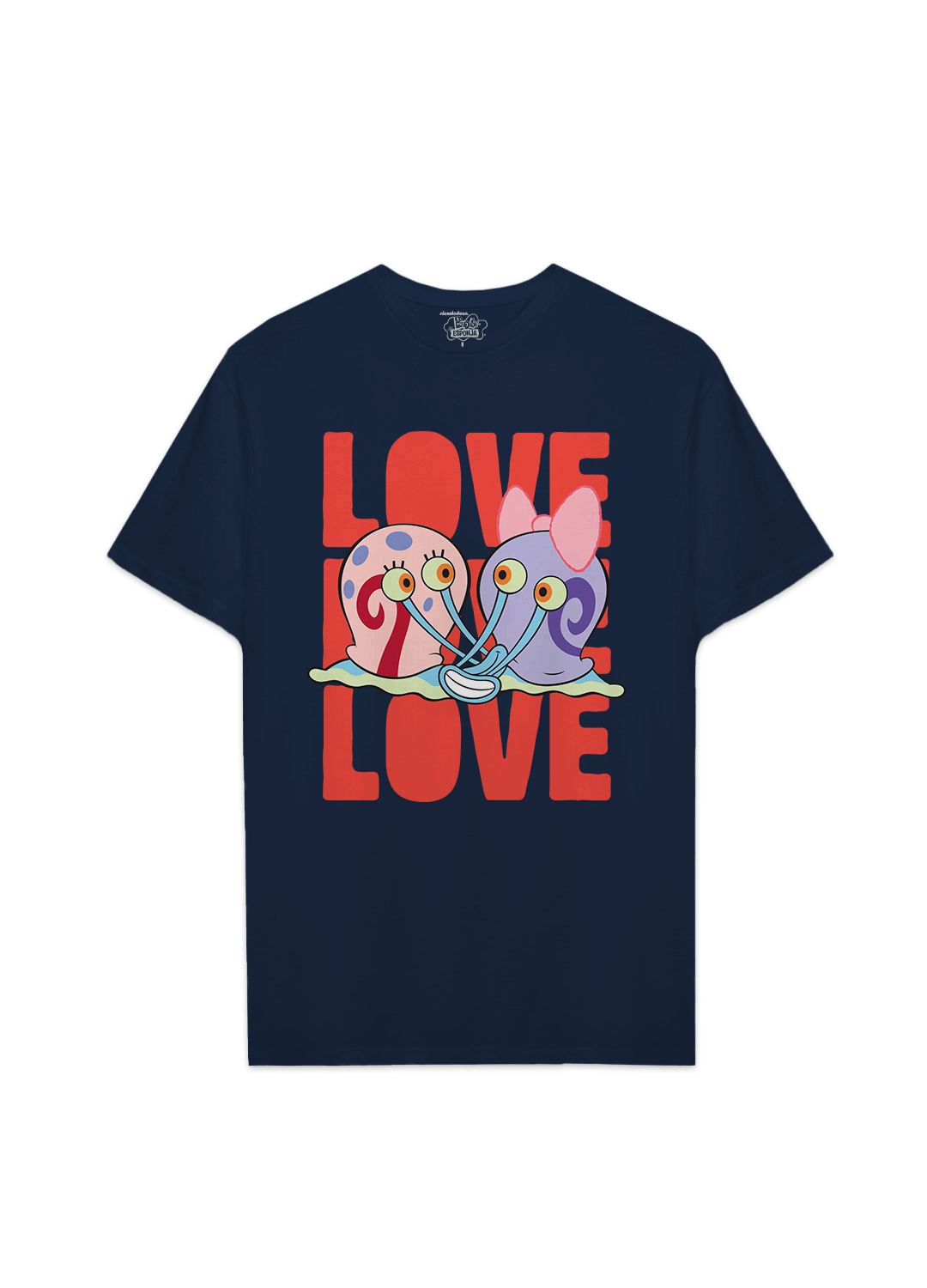 Playera Bob Esponja Hombre Mujer Azul Marino Valentines Gary - Fan Army
