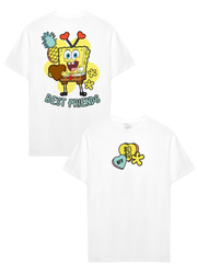 Playera Bob Esponja Hombre Mujer Blanco Valentines Bob - Fan Army